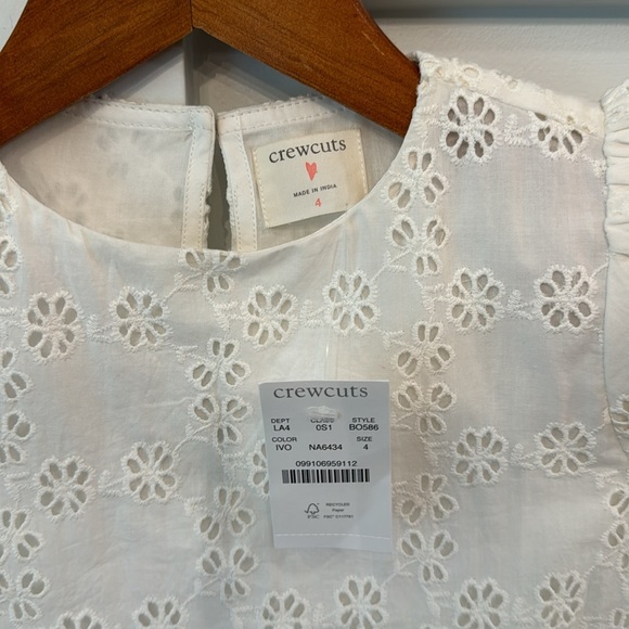 Crewcuts Girls white Dress Size 4 - Picture 4 of 9